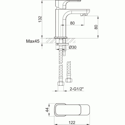 Flite Mini Basin Mixer - Chrome